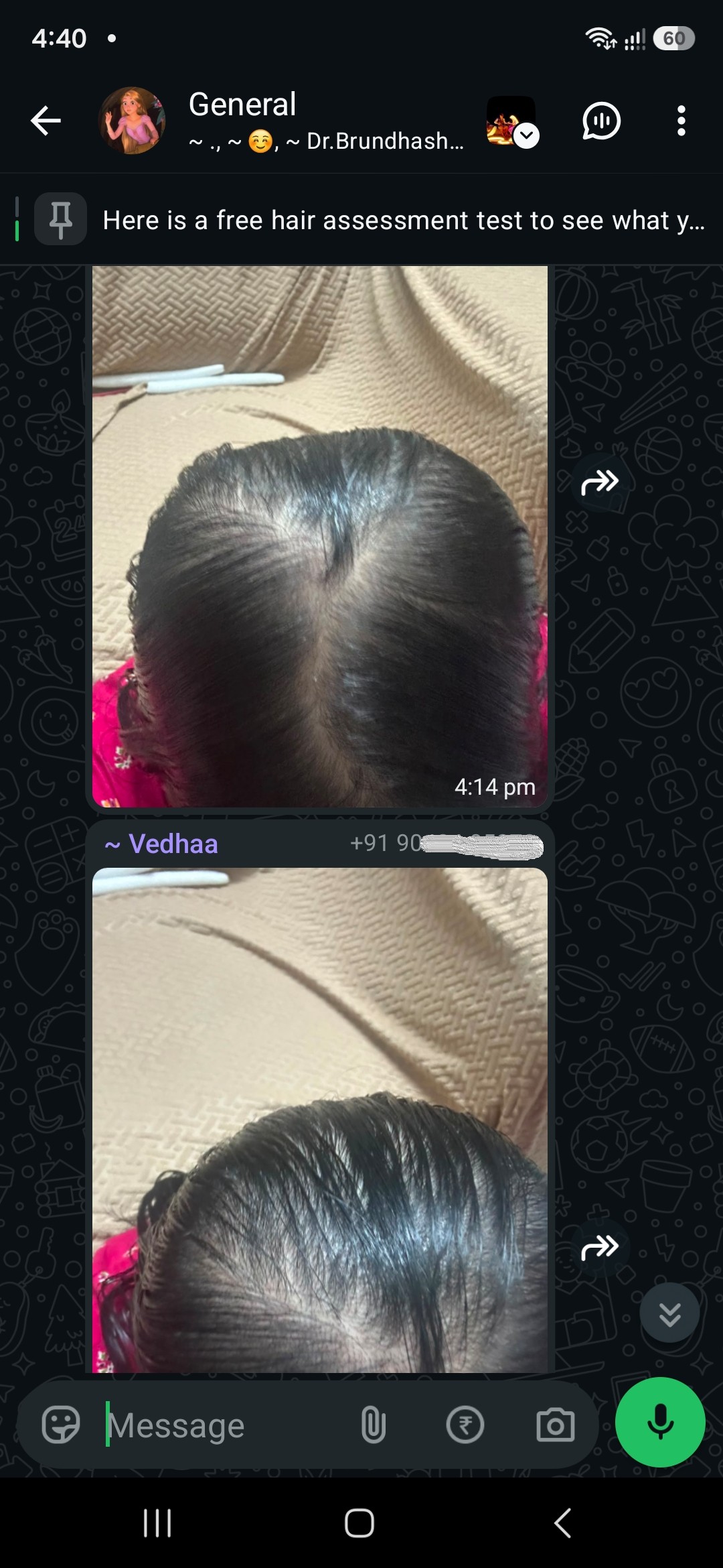 Two angles of the same parting, sent without a single word of explanation.
